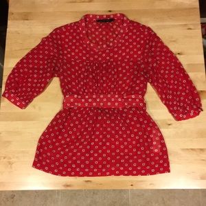Zara red blouse xs